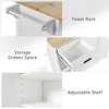 55.7'' Large Kitchen Island with Power Outlet,2 Drop Leaf,Rolling Kitchen Cart on 5 Wheels, Spice & Towel Rack for Kitchen, Dining Room - 4 of 4