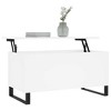 vidaXL Coffee Table White Engineered Wood, Metal Medium Coffee Table - 3 of 4