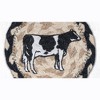 Earth Rugs Cow Printed Coaster – 5"x5" Braided Jute, Farmhouse Country Table Accent with Rustic Charm - 3 of 3