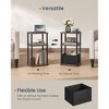 3-Tier End Table with Fabric Basket, Steel Frame Nightstand, Toolless Assembly Storage Side Table for Bedroom, Living Room, Modern Design - 3 of 4