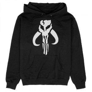 Mens Star Wars The Mandalorian Mythosaur Logo Pull Over Hoodie - 1 of 4