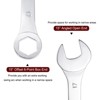 Unique Bargains High Carbon Steel Metric Offset 6-Point End and Angled Open-End Thin Combination Wrench - 4 of 4