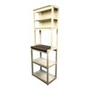 FONTOI 23.62" 5-Tier Bakers Rack for Kitchen with Storage, Coffee Bar, Kitchen Shelves, Brown&White, 15.75"*66.93"*23.62" - 2 of 4