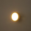 Rennnsan Vastrae 7" W Hardwired Circle Round Wooden Country LED Dimmable Wall Sconce Flush Mount in Beige - 4 of 4