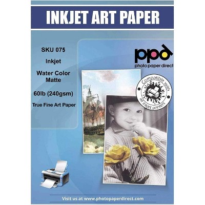 PPD Matte Watercolor Giclee 11x17" 25 sheets 240 gsm for Inkjet Printers