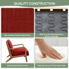 PAGED Wood Accent Chair Mid-Century Modern Reading Chair Lounge Chair with Soft Cushion for Living Room - 2 of 4