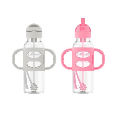 Dr. Brown's Milestones Baby's First Straw Sippy Cup - Pink - 2pk/18oz :  Target