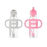 Dr. Brown's 2pk Sippy Straw Baby Bottle with Handles - 8oz 