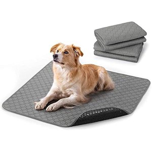 rabbitgoo Washable Pee Pads for Dogs, Reusable Large Waterproof Training Crate Pad, Machine Washable Mat 2 Pack, Grey - 1 of 1