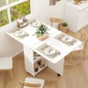 Besiost Folding Dining Table with Drawers and Cabinets - 3 of 4