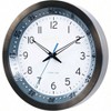 10 - Inch Stainless Steel Analog Clock with Atomic Timekeeping for Home Office Desk Use - 2 of 4