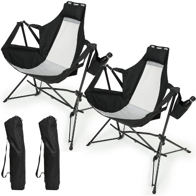 PAGED Portable Folding Chair Adjustable Back Swinging Chair Aluminum Alloy with Carry Bag for Camping, Beach, Party, Picnics, Lawn