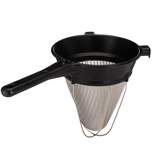Matfer Professional Bouillon Strainer/Chinois with Exoglass Handle and Fine Steel Mesh Sieve, 8" dia