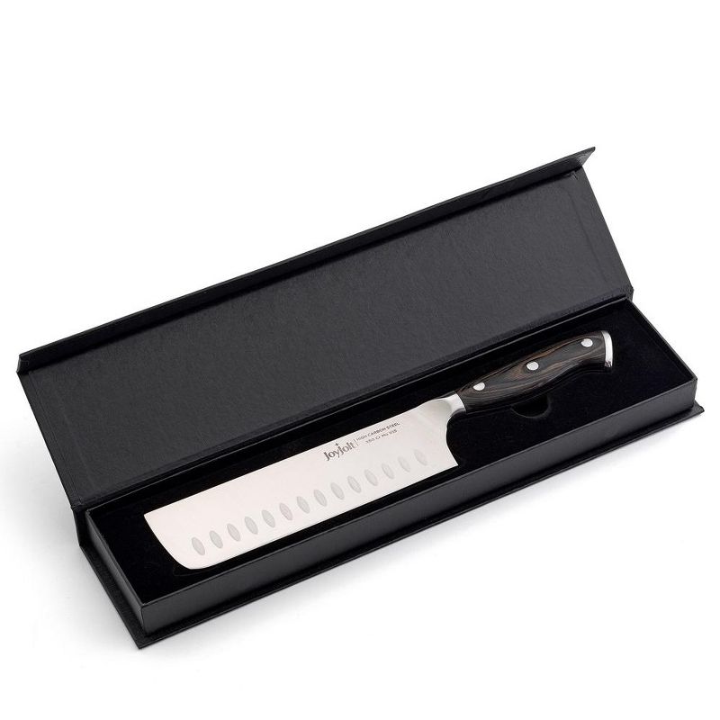 JoyJolt 7” Nakiri Knife Stainless Steel Kitchen Knife, 3 of 8