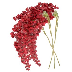 Unique Bargains Silk Durable UV-resistant Artificial Plant 3 Pcs - 1 of 4