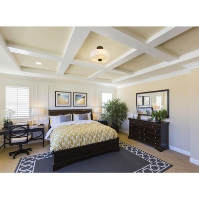 Arlington 14.75" Bronze Semi-Flush Mount with Matte Opal Glass Shade
