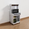 Vynxaria Multi-Functional Microwave Cart & Coffee Station with Locking Castors - 2 of 4