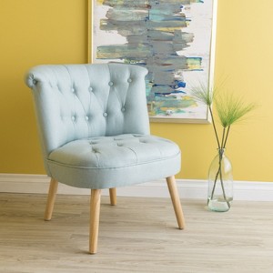 Modern Velvet Accent Chair with wood legs-Christopher Knight Home - 1 of 4