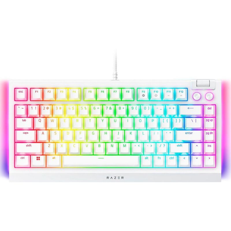 Razer RZ03-05001700-R3M1 BlackWidow V4 75% Wired Orange Switch Gaming Keyboard with Hot-Swappable Design White Certified Refurbished, 2 of 6