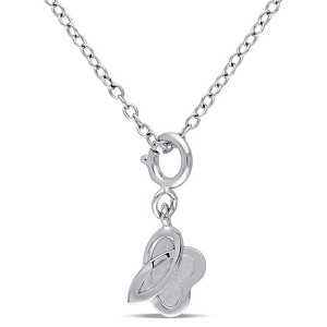 EVERLY JEWELRY | Sterling Silver Butterfly Enhancer Pendant - 17 in - 1 of 4