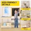 Kids Art Table Set,Toddler Drawing Table with Double-Sided Blackboard & Whiteboard,Wood Activity Desk with Large Storag - 3 of 4