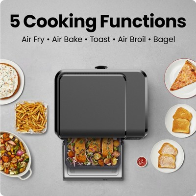 Chefman Black Digital 15 Qt. Air Fryer Toaster Oven with Broiler