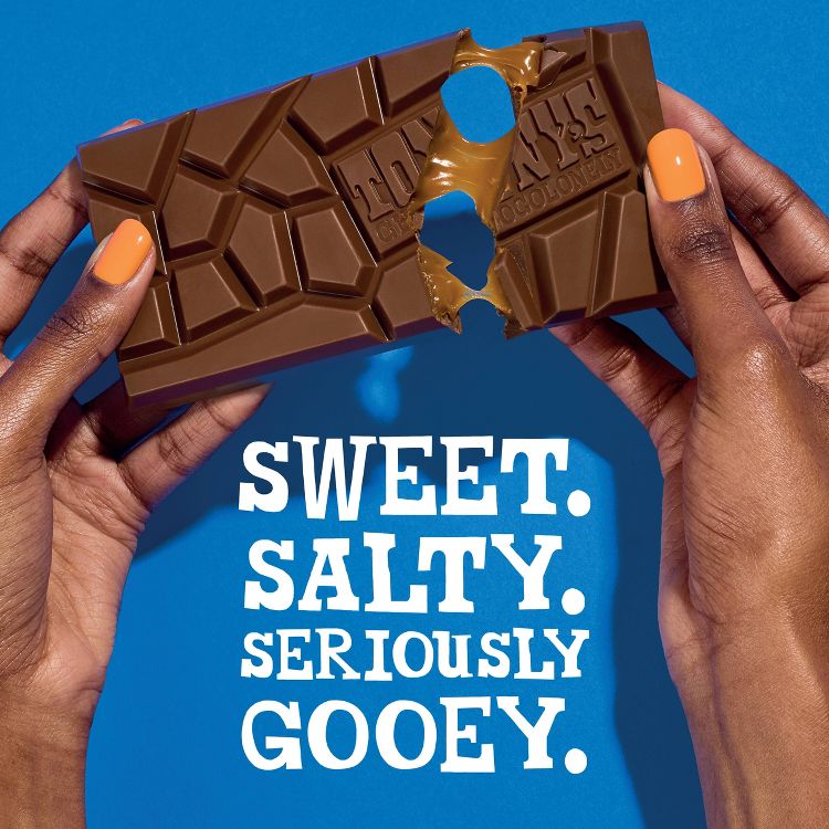 Tony's Chocolonely Gooey Milk Caramel Sea Salt Filled Chocolate Bar - 4.76oz, 4 of 7
