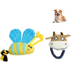 ZippyPaws 2 Pcs Squeaky Plush Dog Toys - Puppy/Small Medium Dogs, Teeth Cleaning & Boredom Relief - 1 of 4
