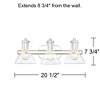 Possini Euro Design Sorren Industrial Modern Wall Light Polished Chrome Hardwire 20 1/2" 3-Light Fixture Clear Glass for Bedroom Bathroom Vanity Home - 4 of 4