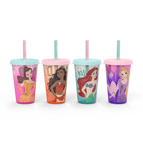 Disney Princess 16.5oz 4pk Plastic Color Change Tumblers -zak