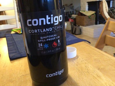 Contigo Cortland Chill 2.0 24oz Stainless Steel Water Bottle With Autoseal  Lid Bubble Tea : Target