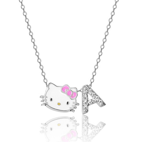 Hello Kitty 10K Yellow Gold Necklace With Enamel Bow