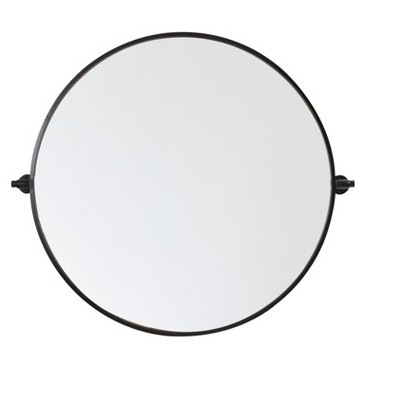 Elegant Lighting Round pivot mirror 30 inch in black