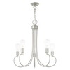 Livex Lighting Bari 5 - Light Chandelier in  Brushed Nickel - 3 of 4