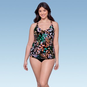 Aqua Green, Women's Y-Back Tankini - 1 of 3