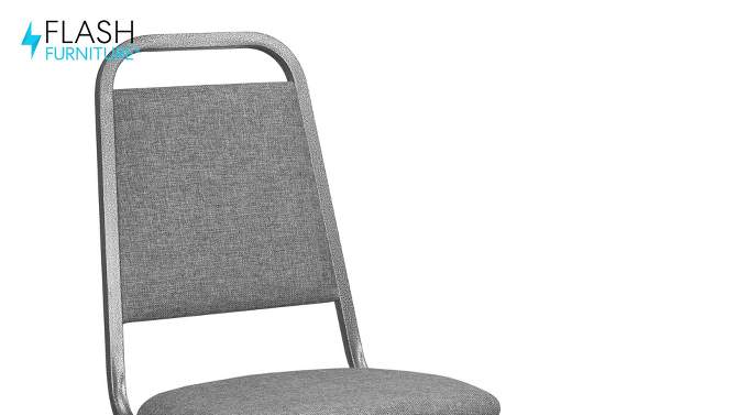 Flash Furniture Advantage Charcoal Gray Fabric-Padded Banquet Stackable Chairs, 2 of 3, play video