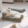 Bencmate Fashion Cat Sofa Bed Cat Couch,Fluffy Dog Bed for Medium Small Dogs & Cats,with Non Slip Bottom,Gray(25.6"*10.2"*18.1") - 3 of 4