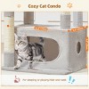38.2-Inch Cat Tower for Indoor Cats,Suitable for Kittens with Luxurious cat condo with Adjustable Baskets - 3 of 4