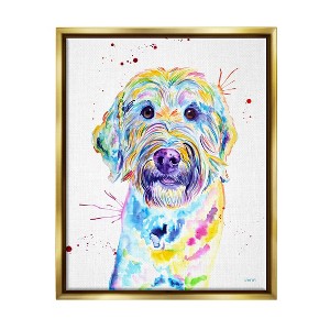 Stupell Industries Vivid Goldendoodle Dog PetFloater Canvas Wall Art - 1 of 4