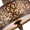 CWI Lighting Nicole 3 Light Drum Shade Flush Mount With Brushed Chocolate Finish - 3 of 4