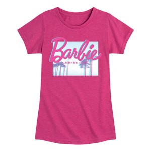 Girls' - Barbie - Sunny Days Ahead with Palm Trees Fitted Short Sleeve Graphic T-Shirt - 1 of 3