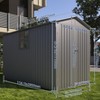 GDFStudio Cathy Motorcycle Outdoor Storage Shed with Window and Without Tracks - 3 of 4