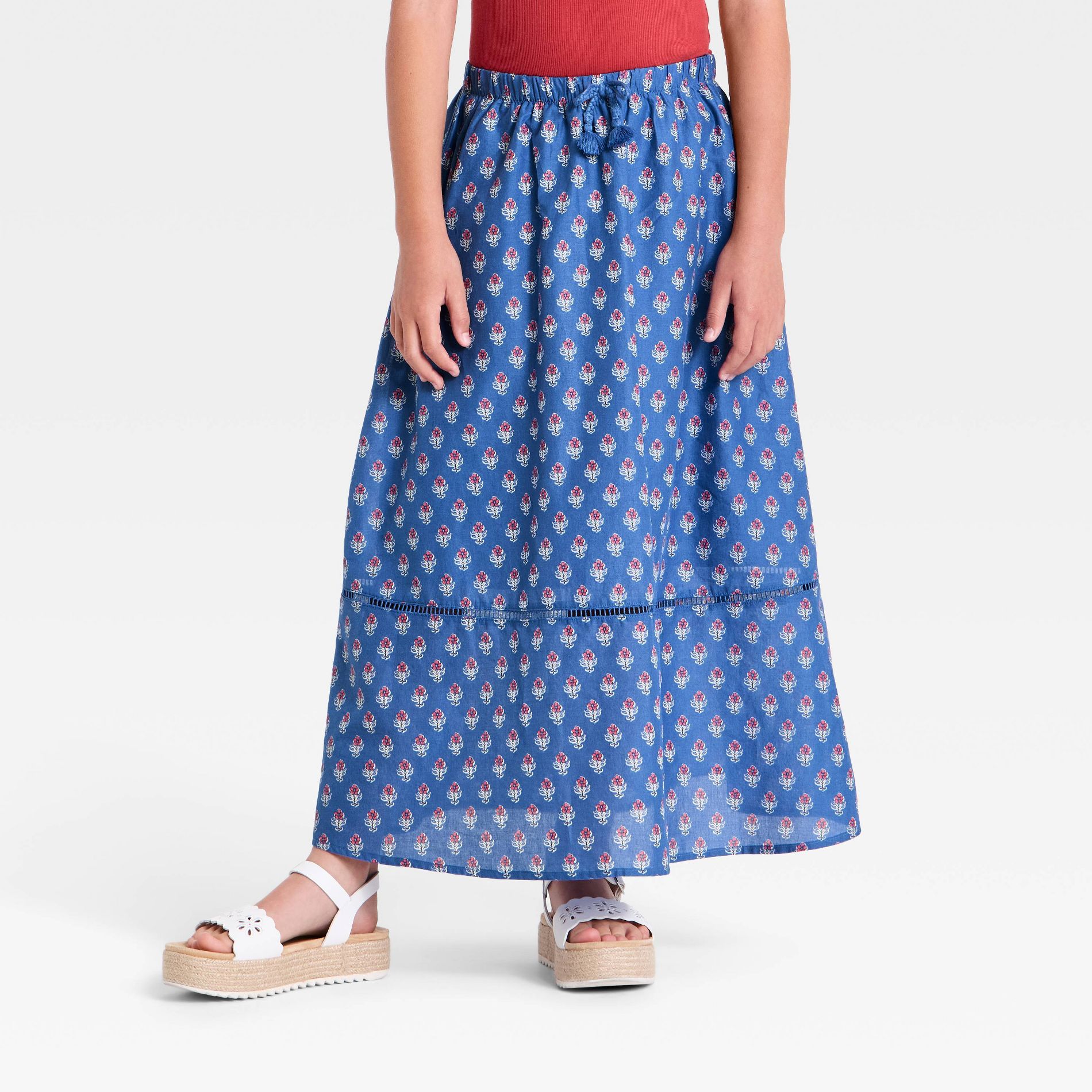 Girls' Woven Printed Maxi Skirt - Cat & Jack™