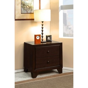 Royal Hampton Night Stand with Two Drawer , Espresso Brown - 1 of 4