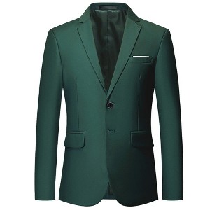 Cloudstyle Men's Slim Fit Blazer 2 Button Business Casual Suit Jacket Formal Coat - 1 of 4