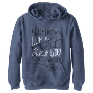 Boy's Harry Potter List of Spells Pull Over Hoodie - 1 of 4