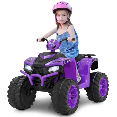 Honeyjoy 24V Kids Ride-On Electric ATV 4-Wheeler Quad Car with Wireless Connection Black/Blue/Pink/Red/Purple