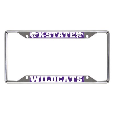 NCAA Kansas State Wildcats University Stainless Steel License Plate Frame