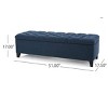 LOVMOR 51"STORAGE OTTOMAN V2,Light Blue - 2 of 3