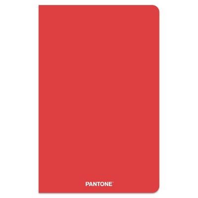 BrownTrout 192pg Lined Journal 8.5"x5.33" Pantone Festive Red: Hard Cover, Elastic Closure, Ribbon Marker, Pocket